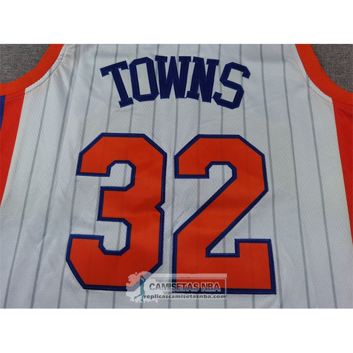 Camiseta New York Knicks Karl-Anthony Towns NO 32 Ciudad 2024-25 Blanco
